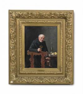 SCHOLZ Max 1855-1906,Bildnis eines Mönches mit Weinglas,Jeschke-Greve-Hauff-Van Vliet DE 2019-03-29