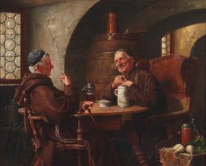 SCHOLZ Max 1855-1906,Monks at the table,John Moran Auctioneers US 2021-04-28