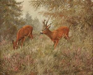 SCHOLZ Robert G. K 1877,Landscape with Deer,19th-20th century,Jackson's US 2007-07-17