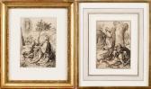 SCHONGAUER Martin 1430-1491,Christ au mont des Oliviers,1480,Dogny Auction CH 2019-10-01