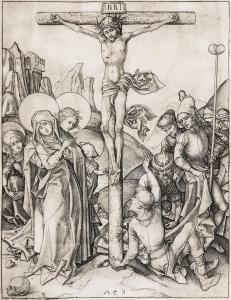 SCHONGAUER Martin 1430-1491,The Crucifixion,c.1480,Swann Galleries US 2024-04-18