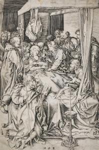 SCHONGAUER Martin,The Death of the Virgin (Bartsch 33; Lehrs, Hollst,1474,Sotheby's 2023-12-08