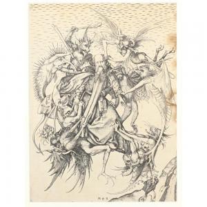 SCHONGAUER Martin 1430-1491,The Temptation of St. Anthony,Ripley Auctions US 2024-02-10