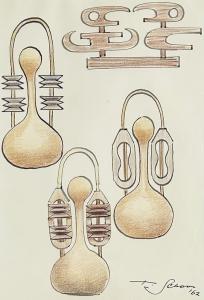 SCHOON Theo 1915-1985,Untitled - Three Gourds with Handles,International Art Centre NZ 2023-10-03