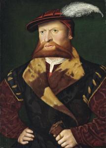 SCHOPFER Hans I 1520-1567,Portrait d'un homme barbu coiffé d'un chapeau roug,Christie's 2023-11-15