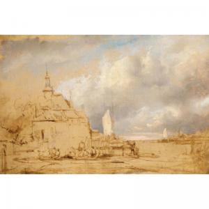 SCHOTEL Jan Christianus 1787-1838,A COASTAL LANDSCAPE WITH FIGURES ON A BEACH,Sotheby's 2005-07-13