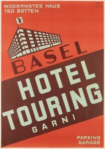 SCHOTT Ferdinand 1887-1964,BASEL , HOTEL TOURING / GARNI,Swann Galleries US 2017-05-25
