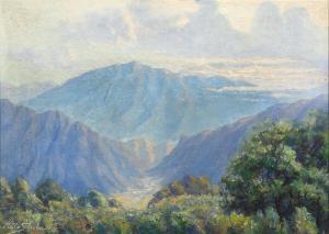 SCHOUBOE Poul 1874-1941,A mountain landscape,1929,Bruun Rasmussen DK 2020-02-10
