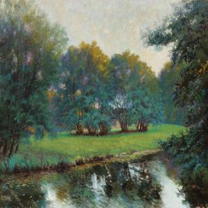 SCHOUBOE Poul 1874-1941,Landscape with trees and a stream,Bruun Rasmussen DK 2016-05-16