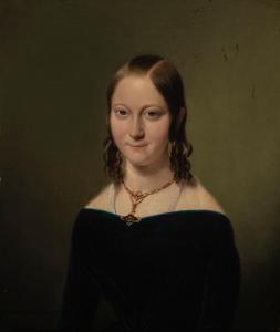 SCHOUMAN Izaak 1801-1878,Portrait of a Young Woman,1855,AAG - Art & Antiques Group NL 2023-06-19