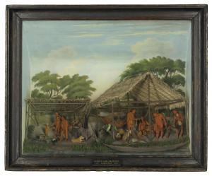 SCHOUTEN Gerrit Jan 1815-1878,Arowak Indian Camp, Paramaribo (Surinam,1830,Christie's GB 2019-10-29