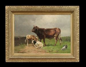 SCHOUTEN Henry 1857-1927,Cattle in a Field,1927,New Orleans Auction US 2013-07-26