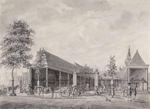 SCHOUTEN Hermanus Petrus,A view of the Nieuwe Korenbeurs on the Damrak, Ams,Christie's 2018-07-03