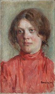 SCHOVANEK Emil 1885-1947,Girl´s portrait,Vltav CZ 2017-05-28