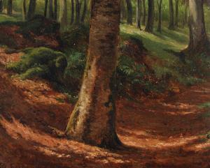 SCHOVELIN Axel Thorsen 1827-1893,Forest scenery,Bruun Rasmussen DK 2023-10-23
