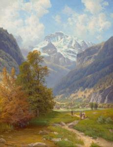 SCHOYERER Joseph 1844-1923,Mountain landscape,Galerie Koller CH 2007-03-20