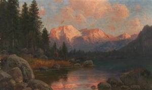SCHOYERER Joseph 1844-1923,View of Hintersee with the Hohe Göll,Palais Dorotheum AT 2017-03-08
