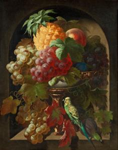 SCHRÖDER Theodor 1800-1800,Still life with flowers& still life with fruits,Bukowskis SE 2011-06-14