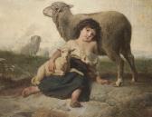 SCHRADER Julius Friedrich A. 1815-1900,the young shepherdess,1868,Sotheby's GB 2005-03-22