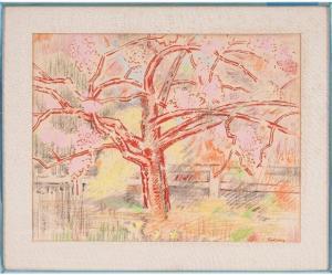 SCHRAG Karl 1912-1997,Flowering Cherry Tree,Wiederseim US 2023-12-20
