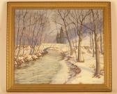 SCHRAM abraham john 1891-1951,Stream in Winter,Harlowe-Powell US 2009-09-19