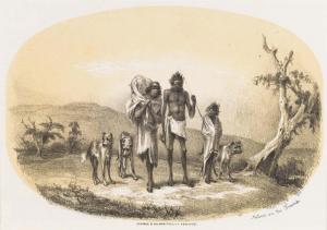 SCHRAMM Alexander,Civilization Versus Nature Natives on the Tramp Bu,1859,Mossgreen 2017-06-28