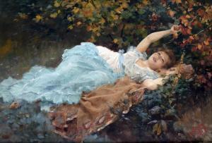 SCHRAMM Victor 1865-1929,Dolce far niente,1895,Peter Karbstein DE 2019-07-06