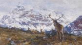 SCHRAMM ZITTAU Rudolf 1874-1950,Herd of Red Deer in the High Mountains,Palais Dorotheum 2012-12-11