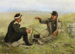 schreiber Vassili Ivanovich 1850,Two soldiers resting,1883,Galerie Koller CH 2010-03-22