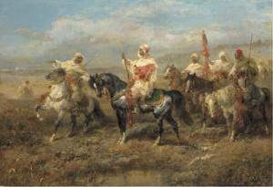 SCHREYER Adolf 1828-1899,Arab warriors on horseback,Christie's GB 2002-06-20