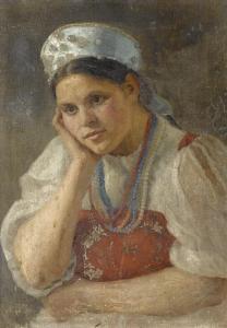 SCHREYER Mary 1837-1921,Portrait of a young girl in kokoshnik and traditio,Bonhams GB 2011-11-30