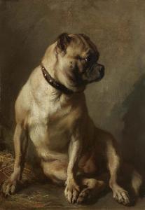 SCHRODL Norbert 1842-1912,Sitting Pug Dog,1870,Lempertz DE 2022-05-21