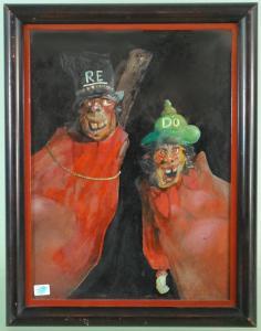 SCHTROY Richard,2 personnages grotesques,Rops BE 2010-04-11
