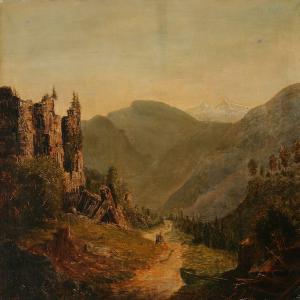 SCHUBELER Heinrich 1865-1933,An Italian summer mountain landscape,Bruun Rasmussen DK 2010-09-20