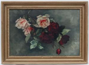 SCHUBERG Clara 1862-1941,Still life of roses,1898,Dickins GB 2016-04-09