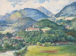 SCHUBERT Heinrich Carl 1827-1897,View of Gloggnitz castle,Palais Dorotheum AT 2020-04-03