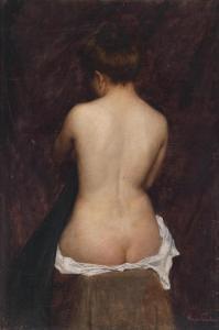 SCHUBERT Hugo 1874-1913,Female Nude from Behind,Palais Dorotheum AT 2010-12-06