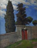 SCHUBRING Richard 1853-1902,Tor einer Villa in Albano,Auktionshaus Quentin DE 2010-04-17