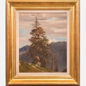 SCHUCH Carl 1846-1903,mountain landscape,Deutsch AT 2024-02-15