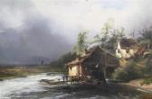 SCHUEUREN C,Austrian houses alongside a river,1889,Gorringes GB 2012-10-24