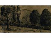 SCHUFFENECKER Claude Emile 1851-1934,La colline
 11 x 20.50 cm,Ader FR 2007-12-05