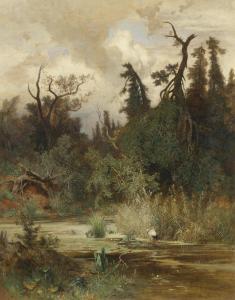 SCHUHLY Hans 1850-1884,Summer in the Woodlands of the Au,1877,Palais Dorotheum AT 2011-02-15