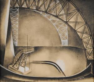 SCHUHMACHER Wim,Projet de décor pour "Gas" de Georg Kaiser (1928),Brussels Art Auction 2021-06-29
