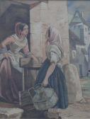 SCHULLER J 1800,2 holländische Marktfrauen,1880,Geble DE 2013-07-20