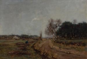 SCHULMAN David 1881-1966,Landscape with a Country Road and a Figure Stackin,William Doyle 2022-08-25