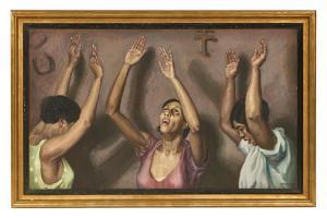 SCHULTE Antoinette 1897-1981,Voices Raised in Praise,1927,New Orleans Auction US 2017-01-29