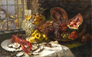SCHULTHEISS Natali 1865-1952,Still life with fruits, oysters and lobster,Nagel DE 2022-11-16