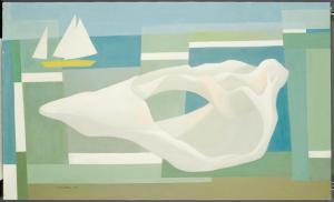 SCHULTHESS Amalia 1918-2021,Untitled (Shell in a Coastal Landscape),1955,Bonhams GB 2022-12-06