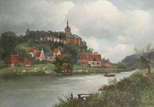 schultz carl 1900-1900,A town by river,Bonhams GB 2009-02-11