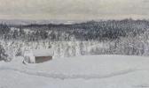 SCHULTZBERG Anshelm 1862-1945,Snowy mountain landscape with cabin,1926,Bruun Rasmussen DK 2020-11-09